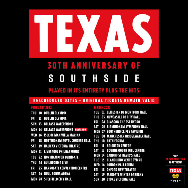 texas uk tour 2022