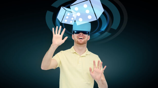 3d,Technology,,Virtual,Reality,,Cyberspace,,Entertainment,And,People,Concept,-